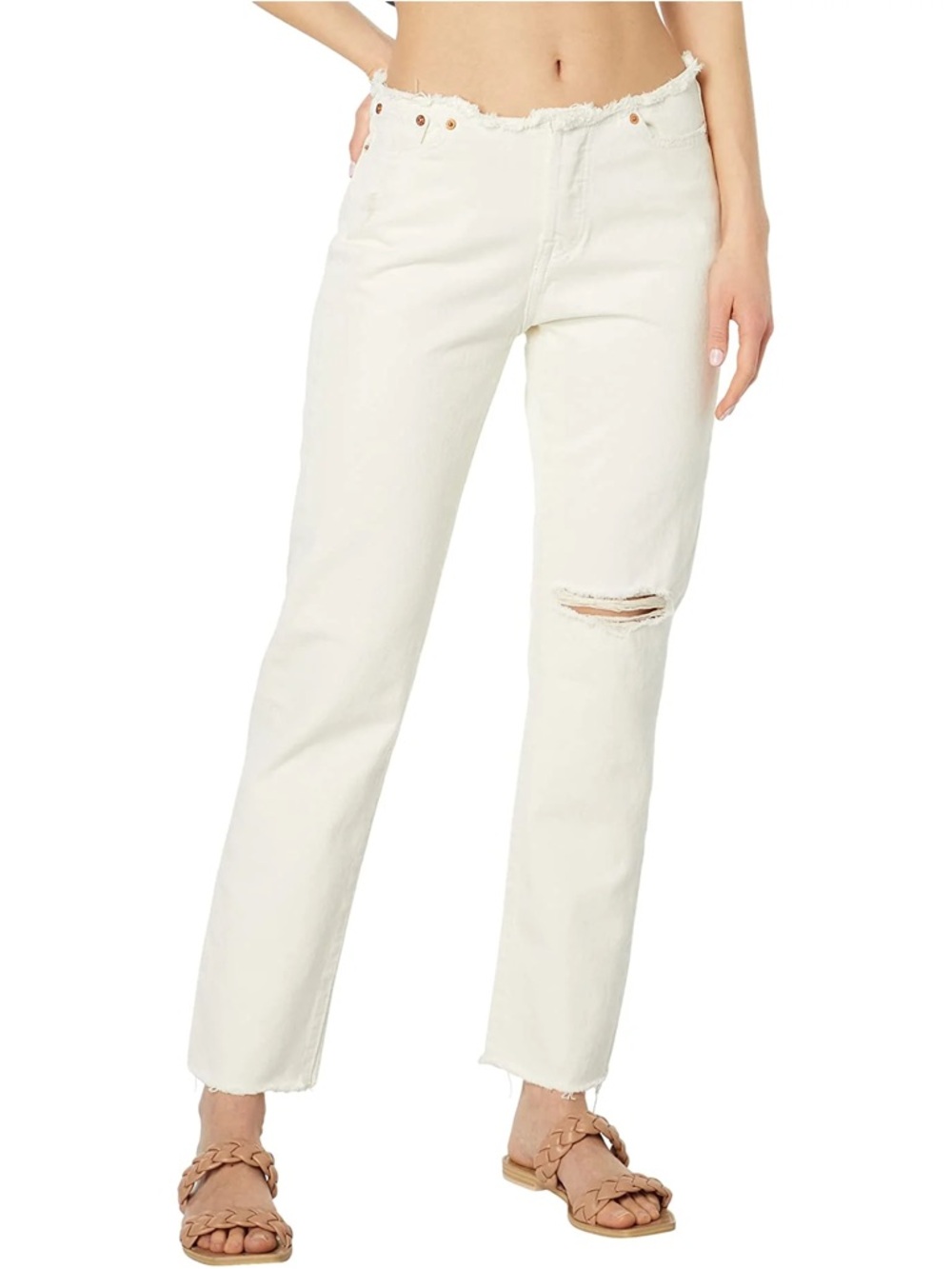 NWT Levi's Wedgie Low Rise Cream Straight Leg Jeans 30x28 Brand New in Bag